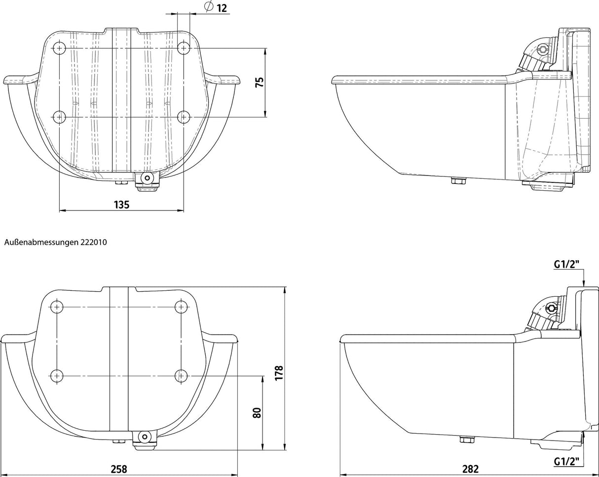 Kerbl Heizbares Tränkebecken H10 80 Watt 222010