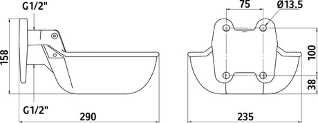 Kerbl Tränkebecken Type G20 emailliert 222020
