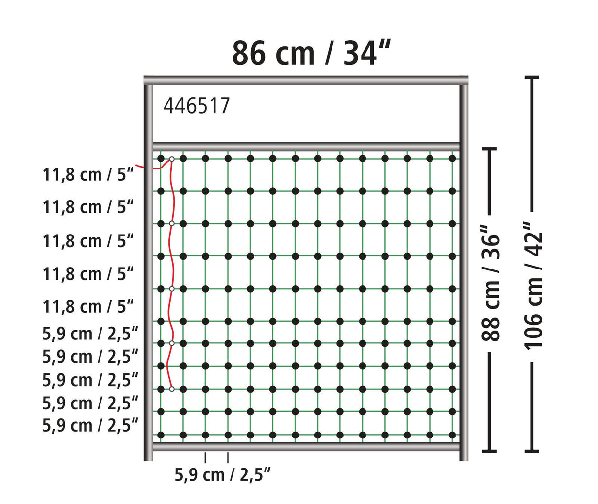 Kerbl Tor für Netze 90cm - 446517