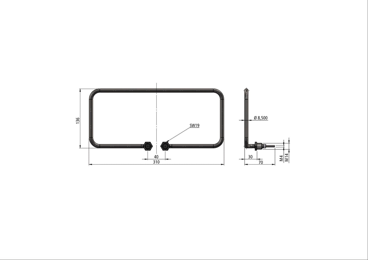 Kerbl Heizstab 100W für Kipptränken bis 1 m ab 2010 221056