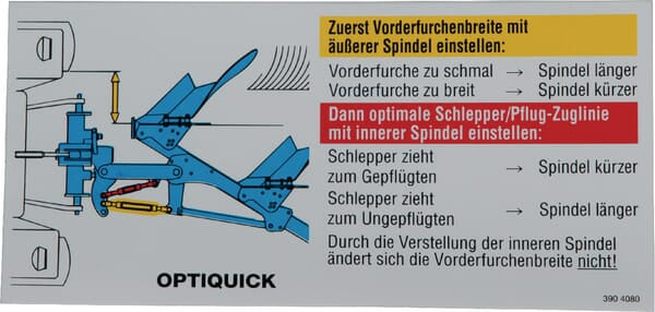 Lemken Aufkleber Optiquick Opal D 3904080