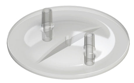 Kerbl Melkeimerdeckel flach 13x17mm transparent, 2 Stutzen 151058