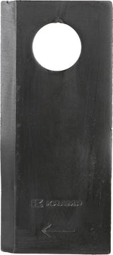 Mower blade right 112x49x4 mm, bore Ø 21 mm, suitable for Pöttinger, pack of 25 - 25 pieces