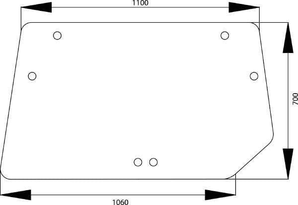 KRAMP Heckscheibe oben 4358486N