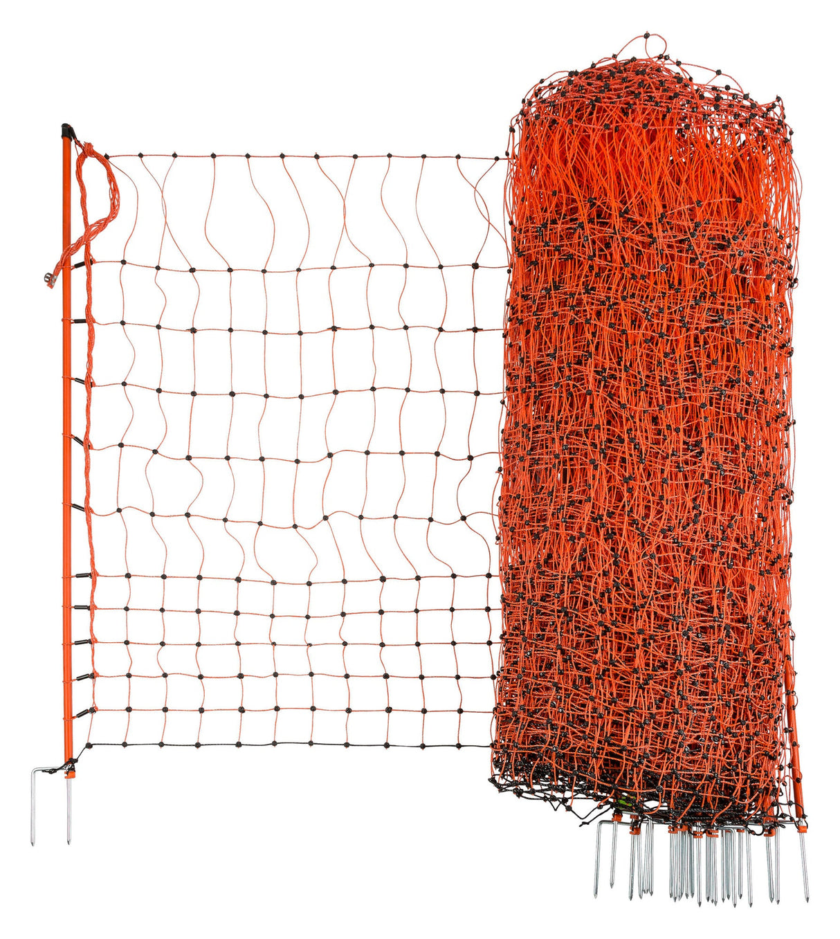 Kerbl Geflügelnetz 50mtr., 106cm Doppelspitze, orange, el.leite 1 Stück 292271
