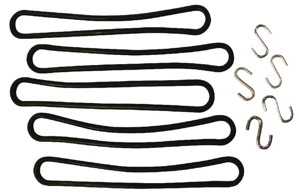 Pack de 5 élastiques avec crochets en S