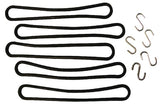 Pack de 5 élastiques avec crochets en S