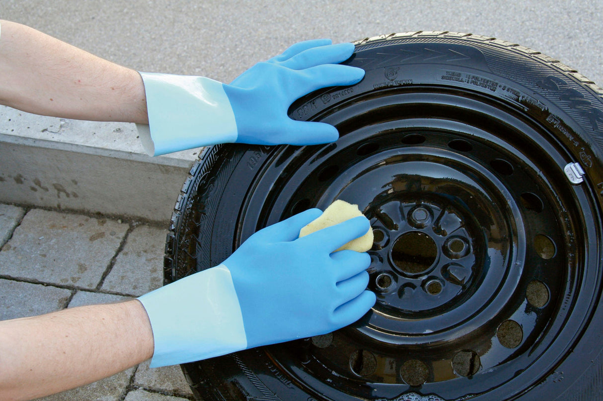 Kerbl Latexhandschuh FleTex blau, gerauht, Größe 8 297256