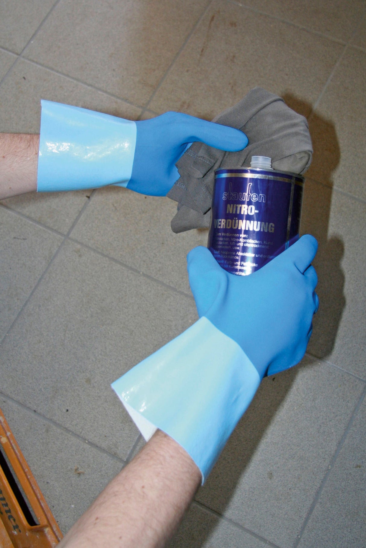 Kerbl Latexhandschuh FleTex blau, gerauht, Größe 8 297256