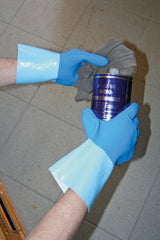 Kerbl Latexhandschuh FleTex blau, gerauht, Größe 8 297256