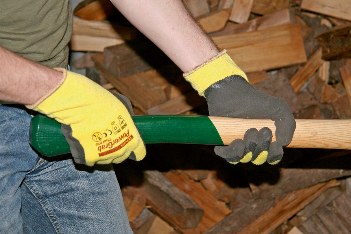 Kerbl PowerGrab Thermo Gr. 7/S gelb Strickhs. Latex m. Acrylfutter 297281