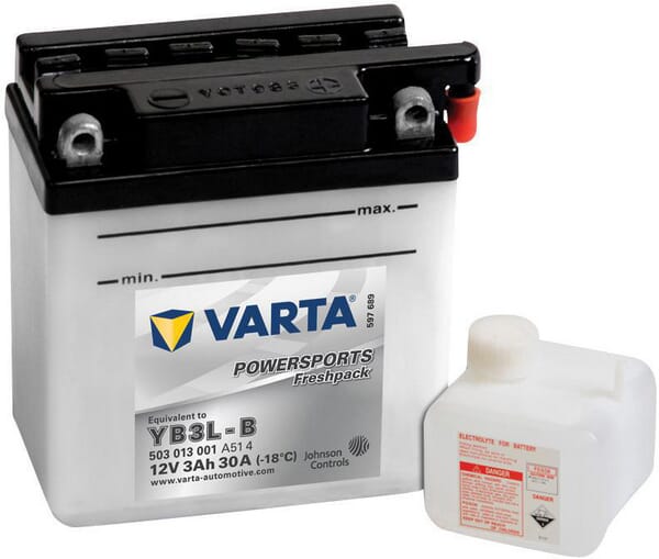 KRAMP Batterie 12V 3Ah 30A Powersports Freshpack VARTA 503013003I314PS