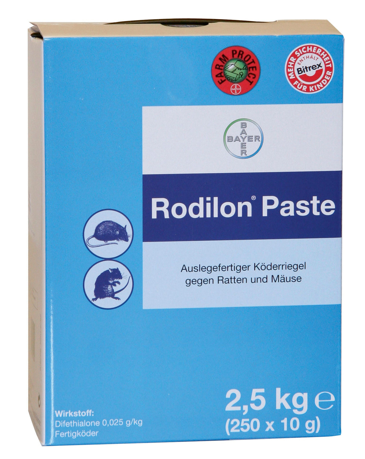 Bayer Rodilon Paste, 3kg (300 x 10 g Portionsbeutel) 1 Stück 299741