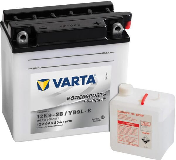 KRAMP Batterie 12V 9Ah 85A Powersports Freshpack VARTA 509015009I314PS