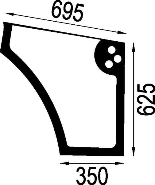 KRAMP Türscheibe unten 5092899N