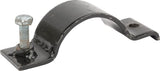 Half-clamp exhaust silencer