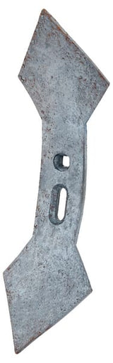 Embout de cultivateur 430x136x19mm, réversible, courbé, 2 trous