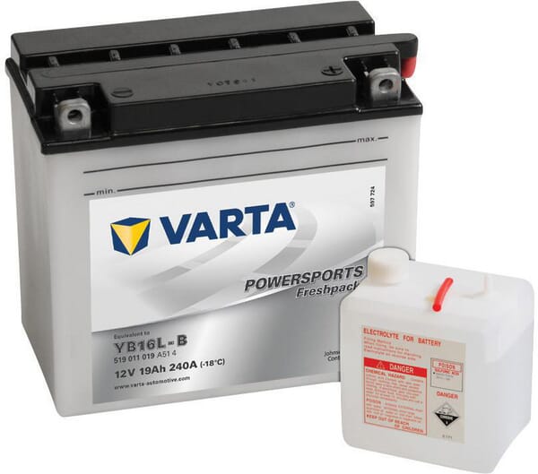 KRAMP Batterie 12V 19Ah 240A Powersports Freshpack VARTA 519011024I314PS