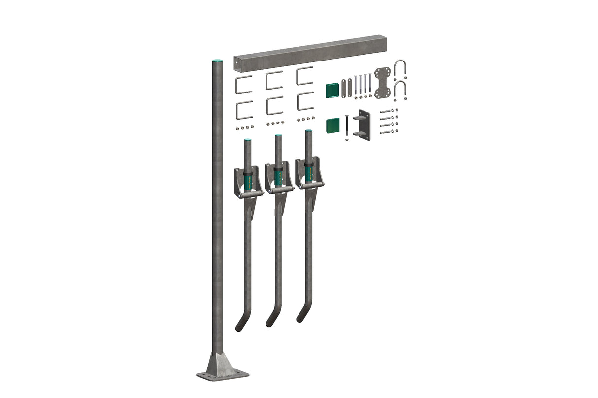 Royal de Boer FingerGate Wand/Boden 120 cm, exkl. Bodenanker - 5550-4880-122