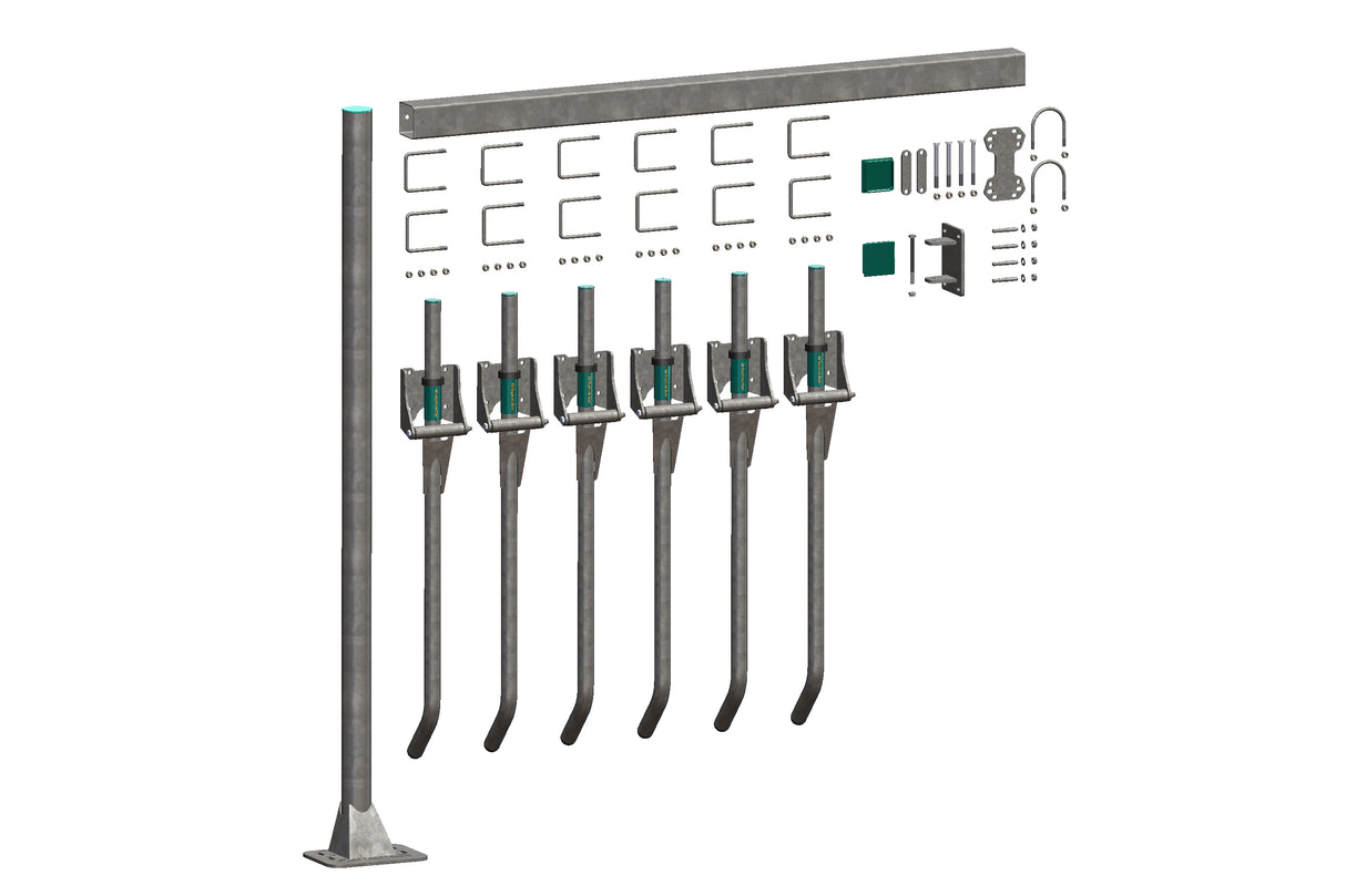 Royal de Boer FingerGate Wand/Boden 200 cm, exkl. Bodenanker - 5550-4880-202