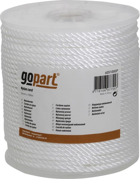 KRAMP Nylonkordel polya. 5mm x 100m 605100GP