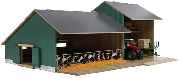 Kids Globe Stall mit Schuppen 55x72x32 cm 1:32 610200