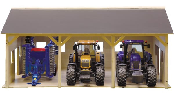 Hall d'équipement en bois pour 3 tracteurs