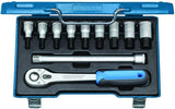 Socket wrench insert 11 pieces. 1/2"
