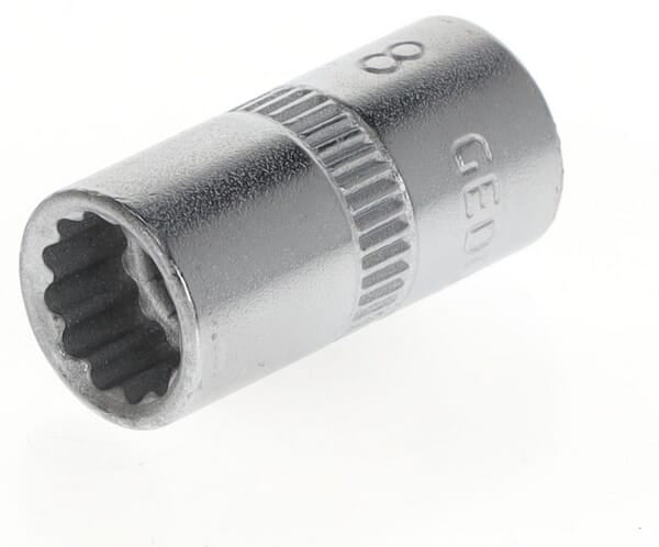 Socket set 12-k 1/4"-8mm