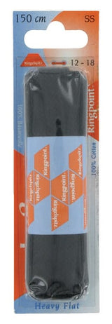 Shoelaces flat black 150