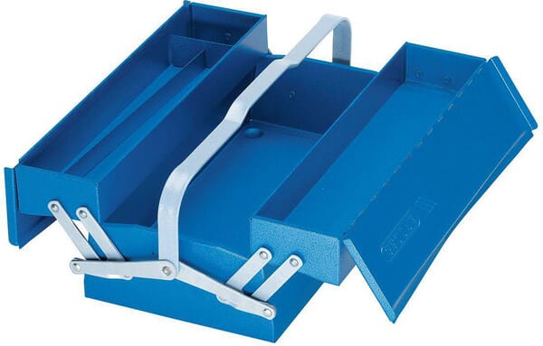 KRAMP Werkzeugkasten, leer, 3 Fächer, 160x420x225 mm 1263LGED