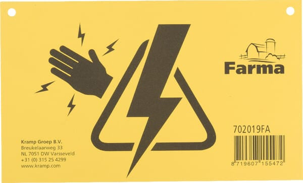 KRAMP Warnschild Elektrozaun 702019FA