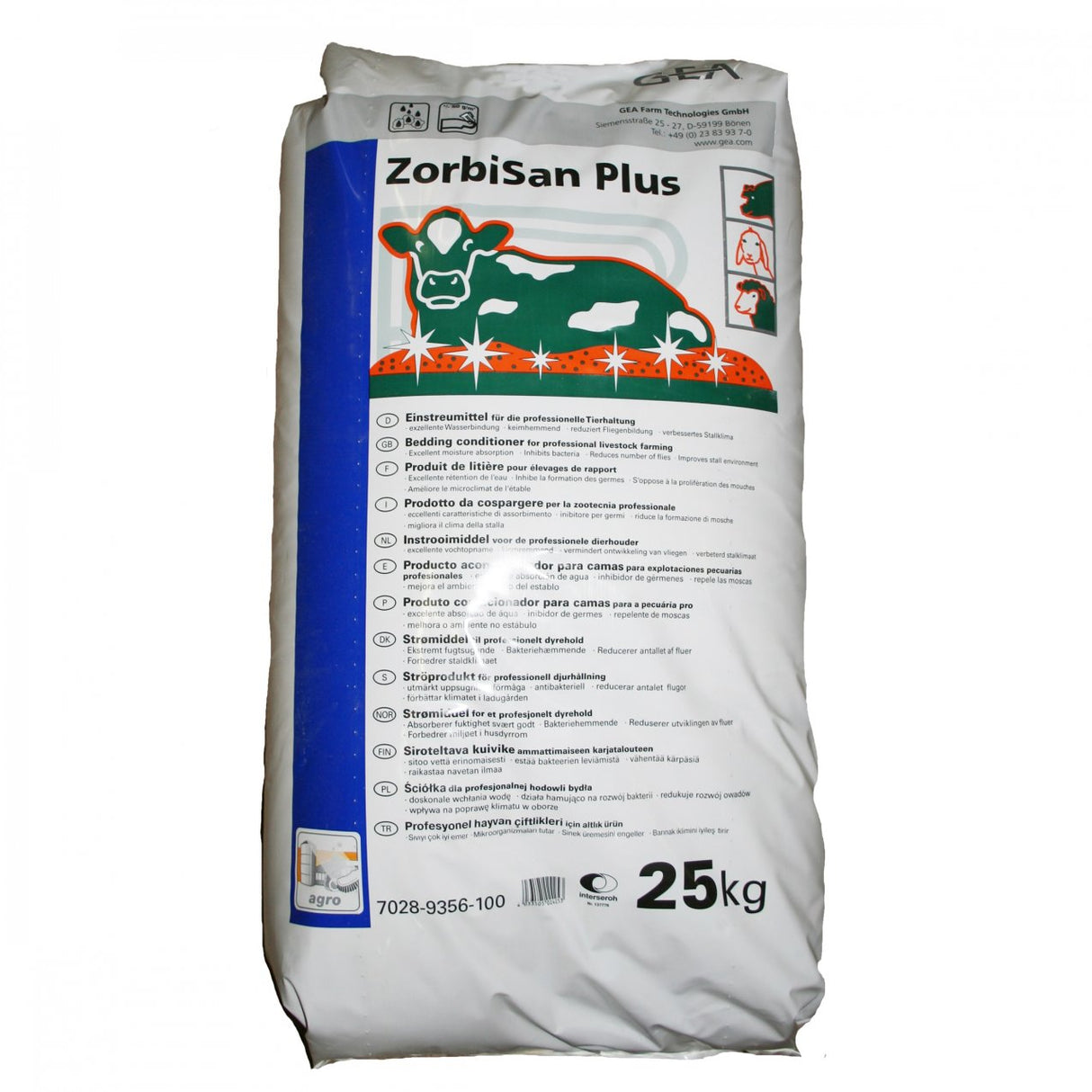 GEA ZorbiSan Plus Einstreumittel 18 x 25kg 7028-9356-110 (70289356110)