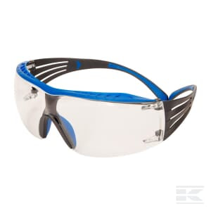 KRAMP Schutzbrille SecureFit 400X, Rahmen blau/grau, Scotchgard Anti-Fog (K&N), farbloses Glas SF401XSGAFBLU