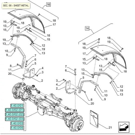 Original New Holland CNH Ersatzteil Nummer 710860521 DIA KIT TRACTOR 