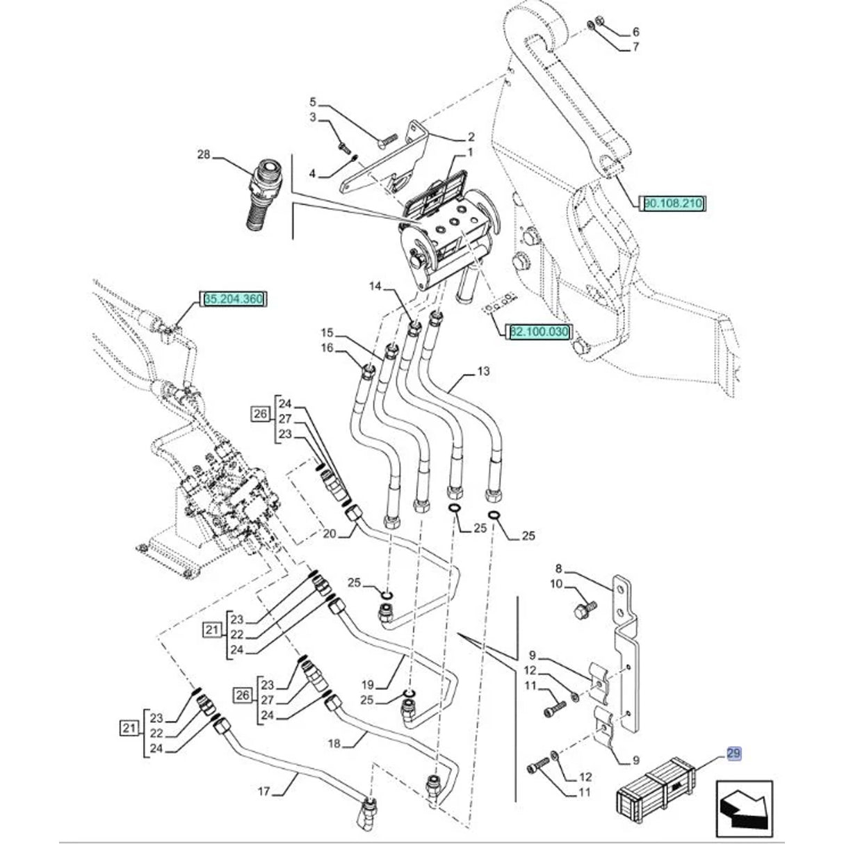 Original New Holland CNH Ersatzteil Nummer 718241010 DIA KIT TRACTOR 