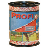 AKO Profi Weidezaunlitze 9x0,25 TriC, 400m, weiß/rot - 59506