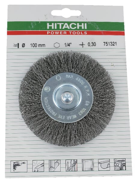 KRAMP Rondborstel 1/4" 6-kant stift 751321