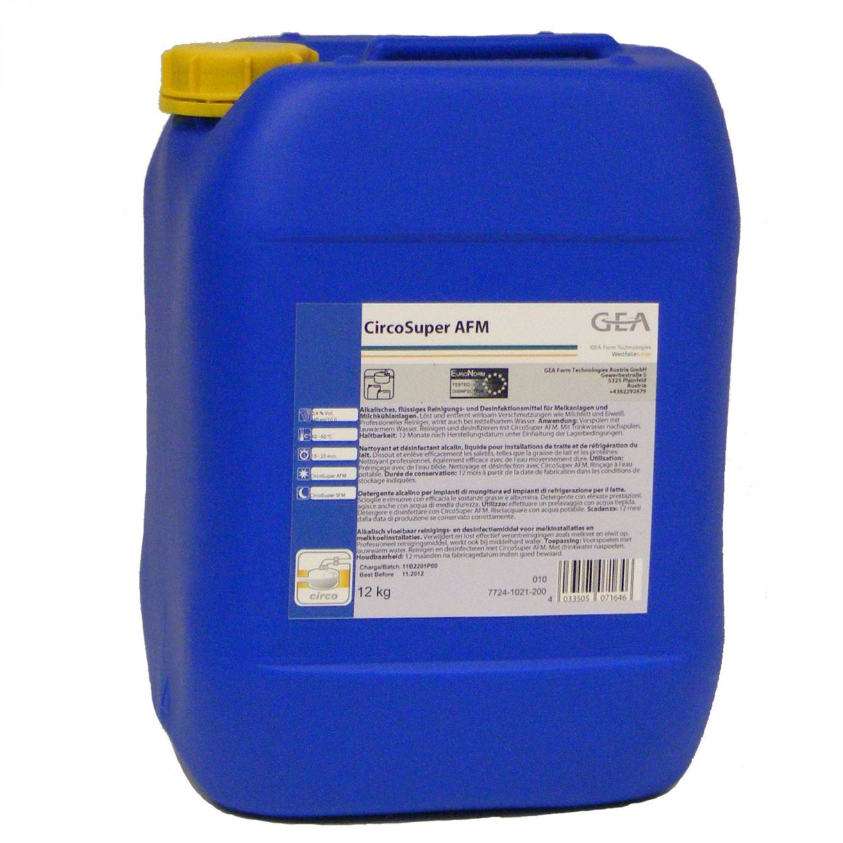 GEA CircoSuper AFM Reinigungsmittel 12 kg Kanister 7724-1021-200 (77241021200)