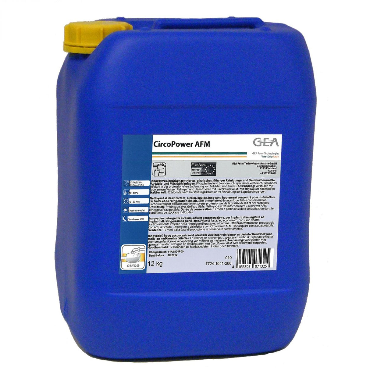 GEA CircoPower AFM Reinigungsmittel 12 kg Kanister 7724-1041-200 (77241041200)