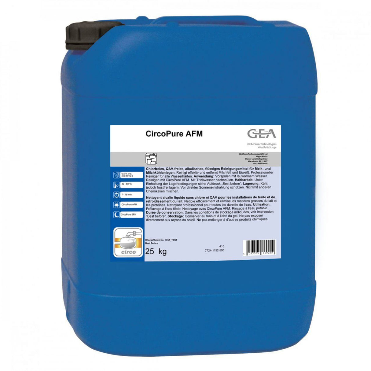 GEA CircoPure AFM Reinigungsmittel 25 kg, Kanister 7724-1152-500 (77241152500)