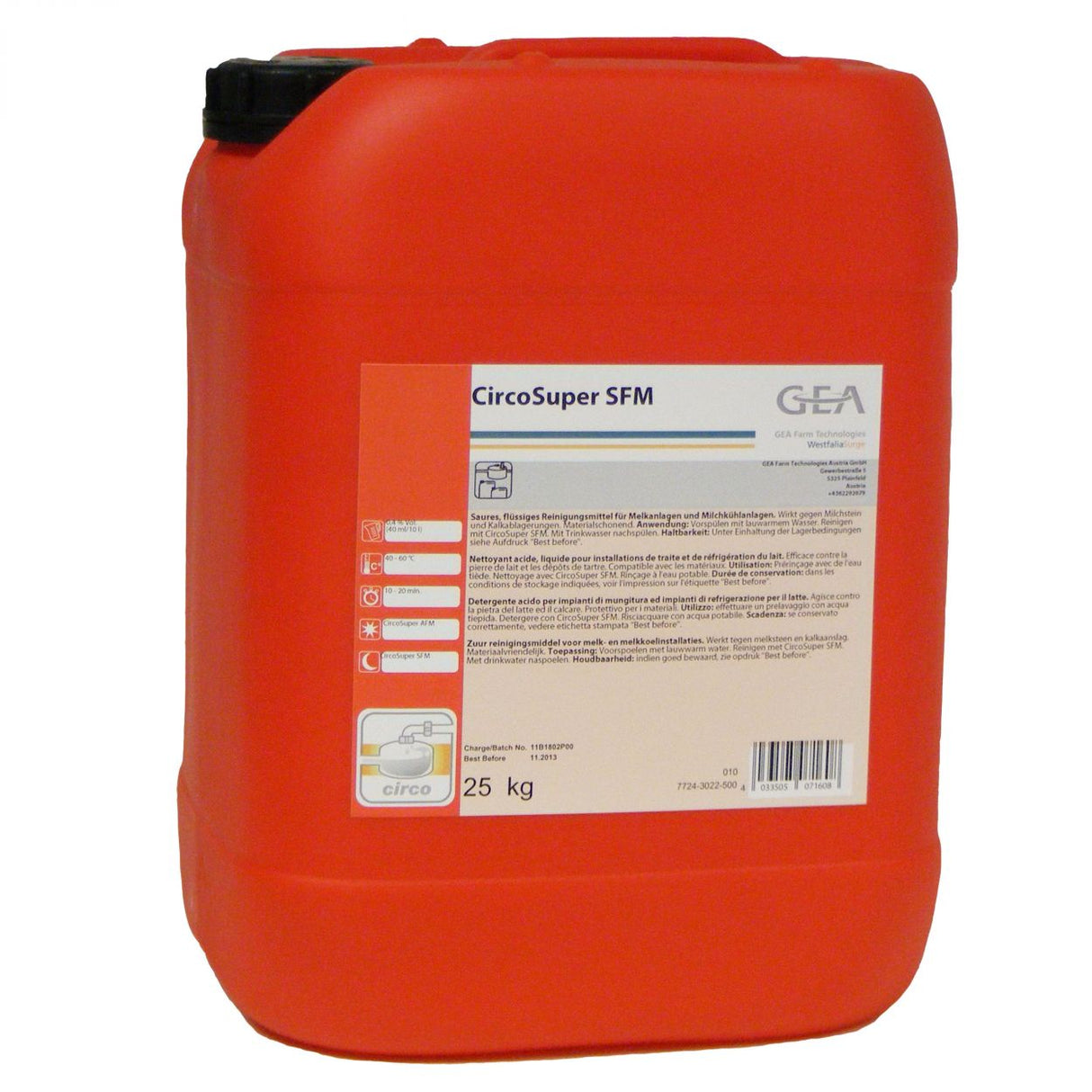 GEA CircoSuper SFM Reinigungsmittel 25 kg Kanister 7724-3022-500 (77243022500)