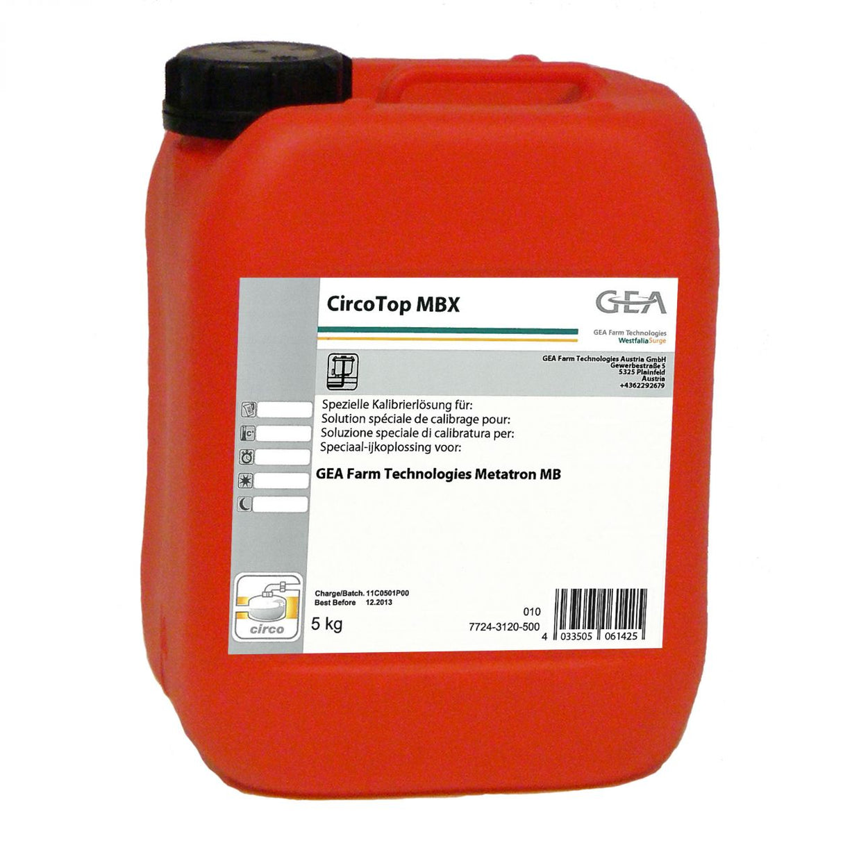 GEA CircoTop MBX Kalibrierflüssigkeit 5 kg Kanister 7724-3120-500 (77243120500)