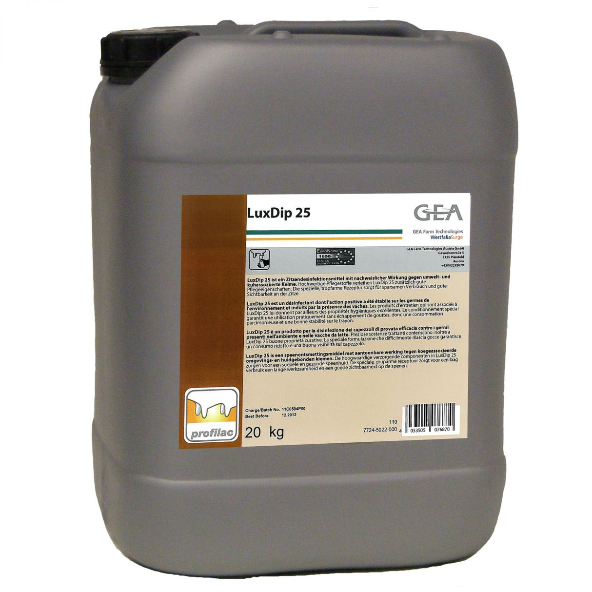 GEA LuxDip 25 Dippmittel 20 kg Kanister 7724-5022-000