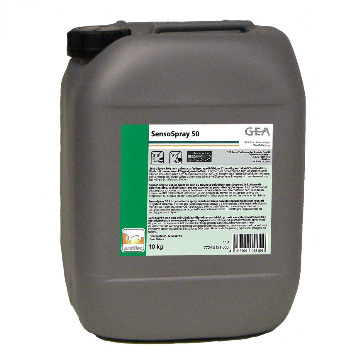 GEA SensoSpray 50 Dippmittel 10 kg Kanister 7724-5131-000 (77245131000)
