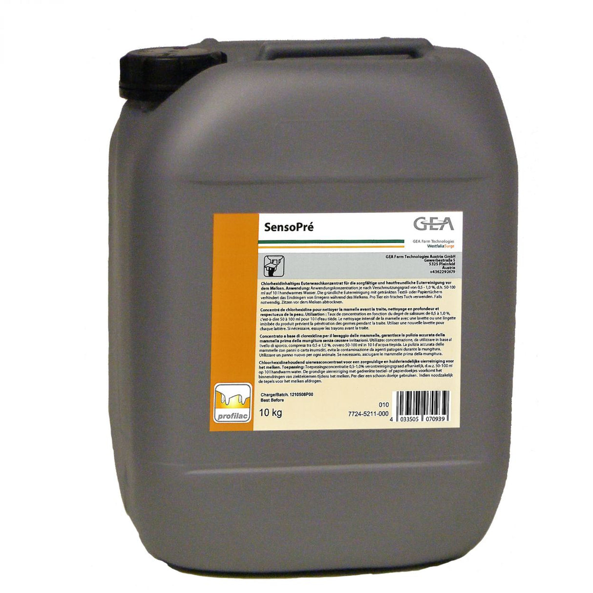 GEA SensoPré Euterreiniger 10 kg Kanister 7724-5211-000 (77245211000)