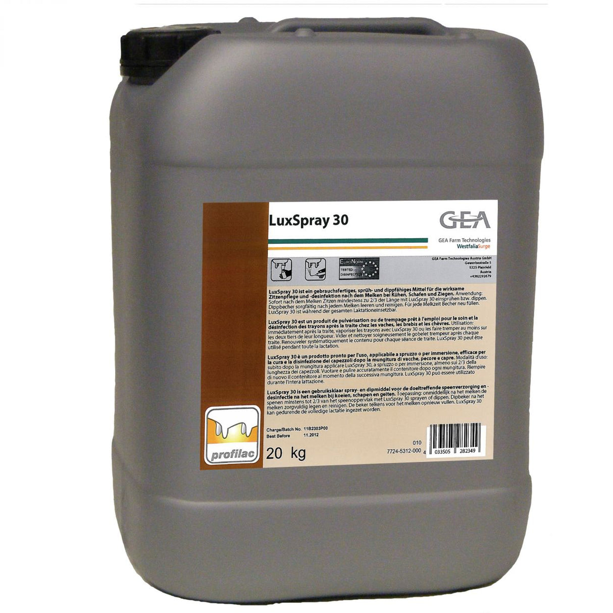 GEA LuxSpray 30 Dippmittel 20 kg Kanister 7724-5312-000 (77245312000)