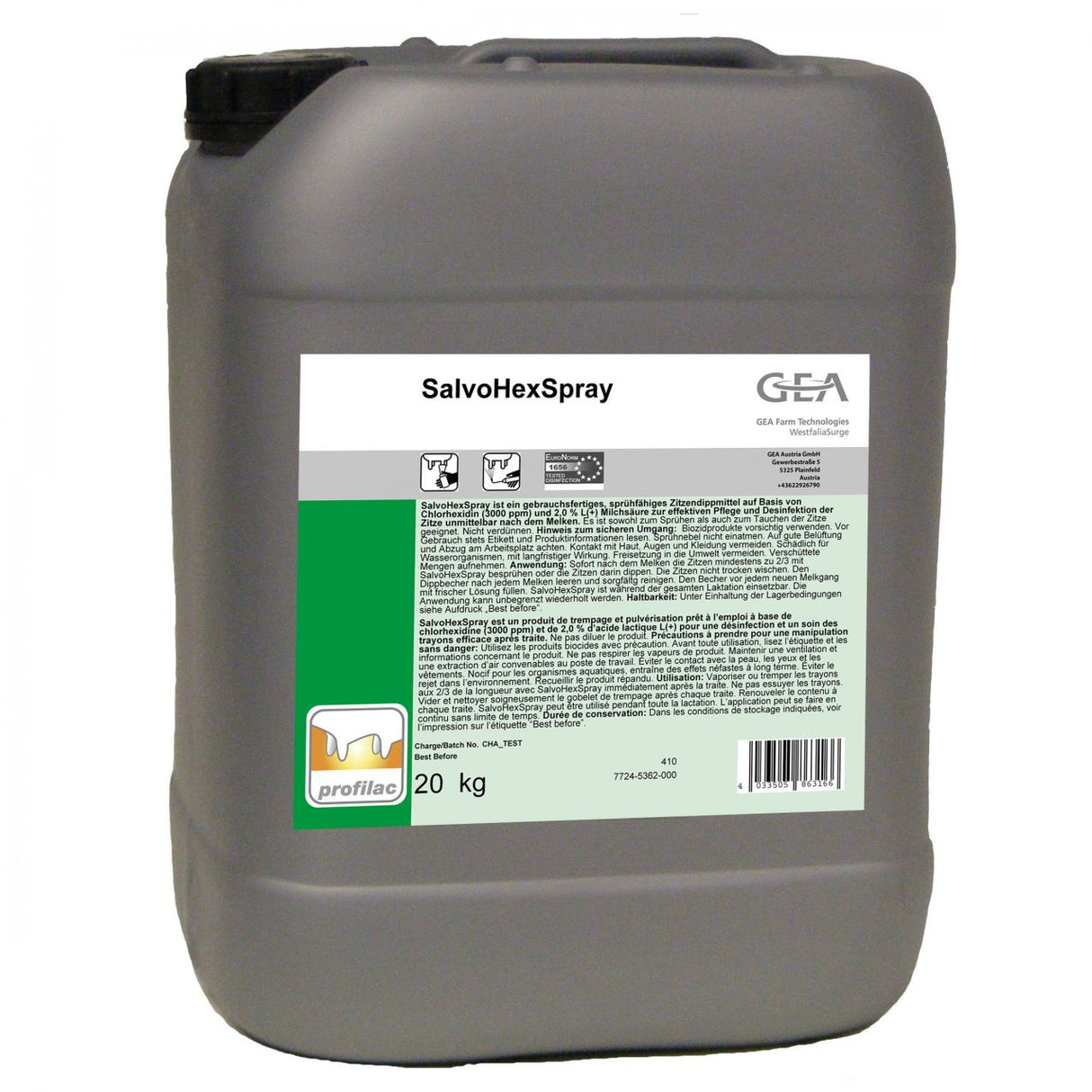GEA SalvoHexSpray Dippmittel 20 kg, Kanister 7724-5362-000 (77245362000)