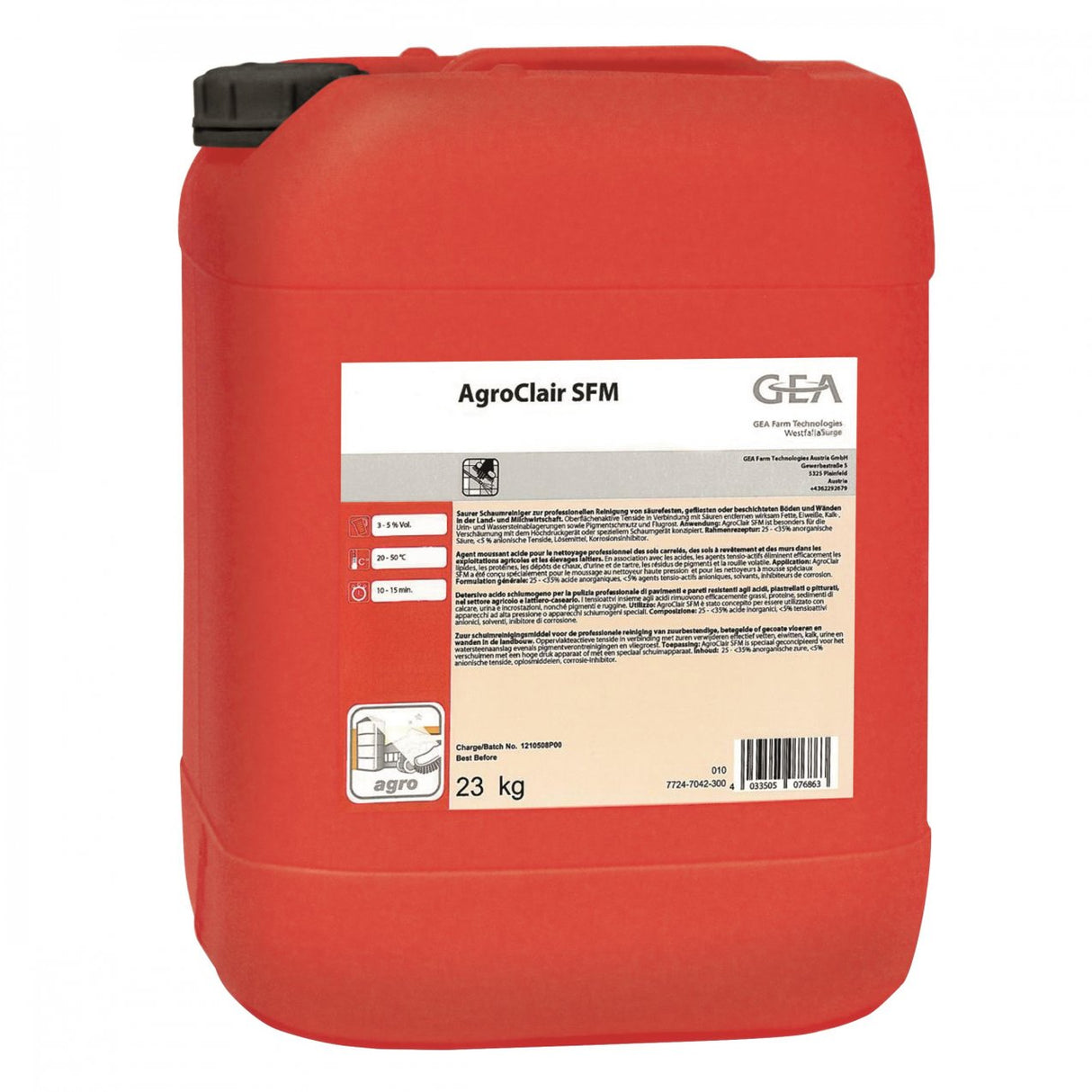 GEA AgroClair SFM Reinigungsmittel 23 kg Kanister 7724-7042-300 (77247042300)