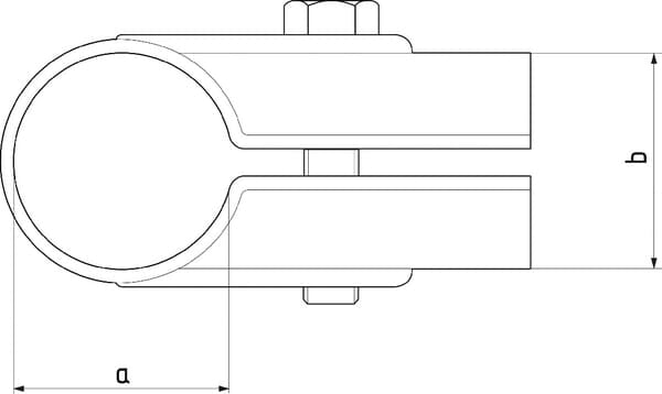 T-clamp 2½" x 1½" open